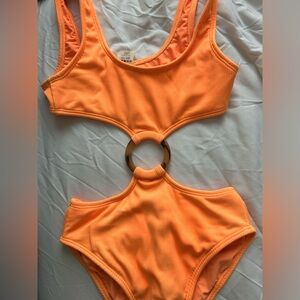 Montce Swim Orange Rib Ky One-Piece size XS